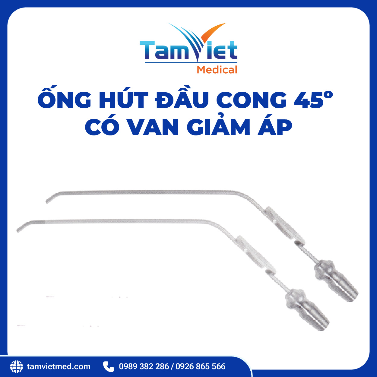 Ống Hút Tai Đầu Cong 45° Có Van Giảm Áp | WC 2134, WC 2136 - 2