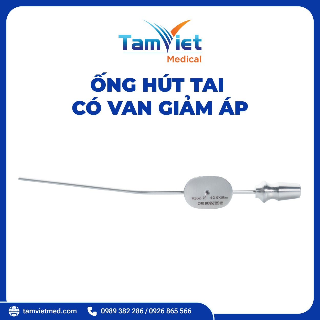 Ống Hút Tai Có Van Giảm Áp | WC 6064.23, WC 6064.24, WC 6064.25 - 2