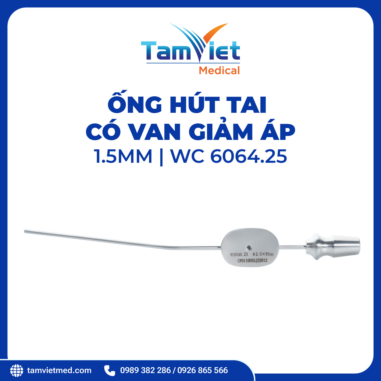 Ống Hút Tai Có Van Giảm Áp | WC 6064.23, WC 6064.24, WC 6064.25 - 3