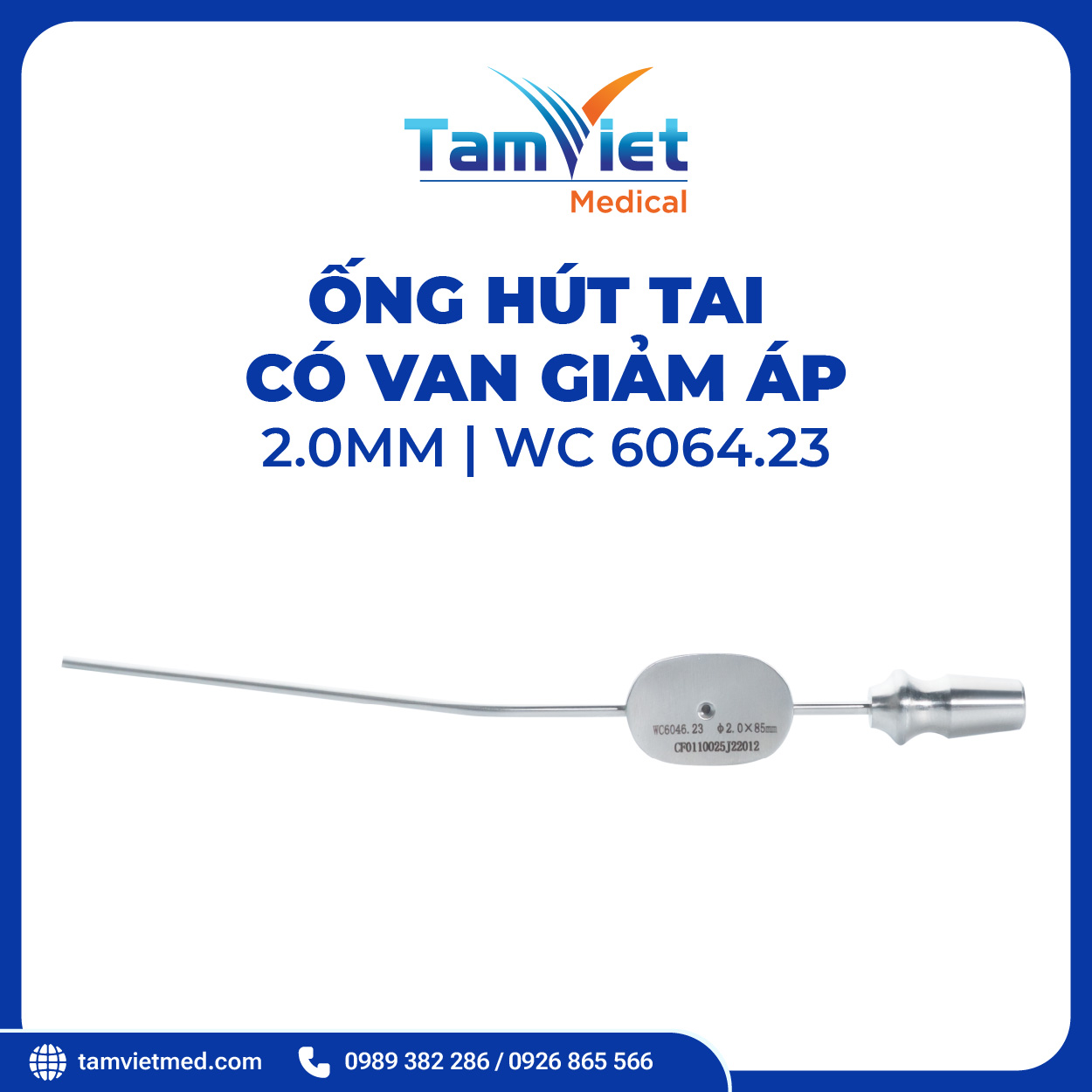Ống Hút Tai Có Van Giảm Áp | WC 6064.23, WC 6064.24, WC 6064.25 - 5