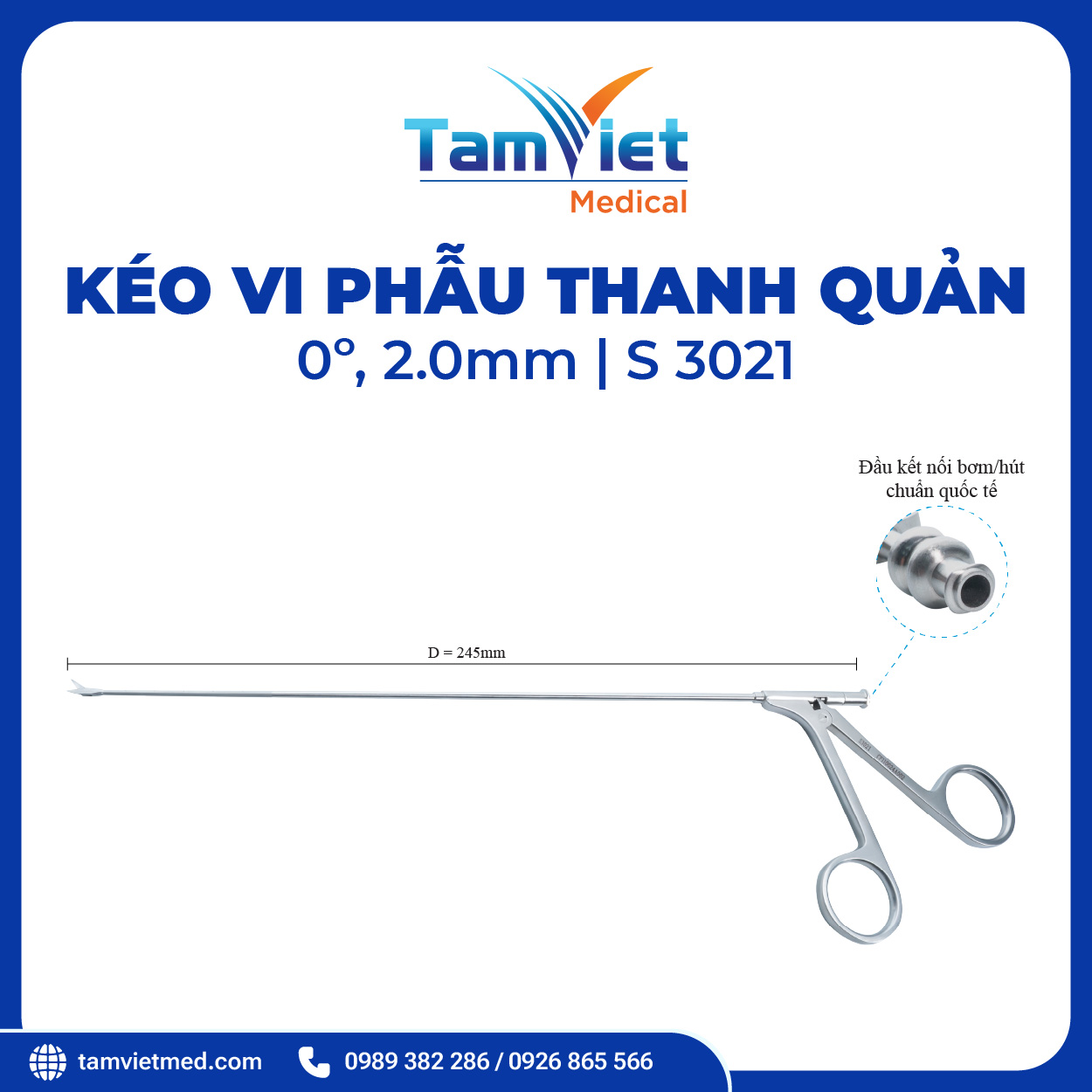 Kéo Vi Phẫu Thanh Quản | S 3021, S 2016, S 3023, S 3022 - 4