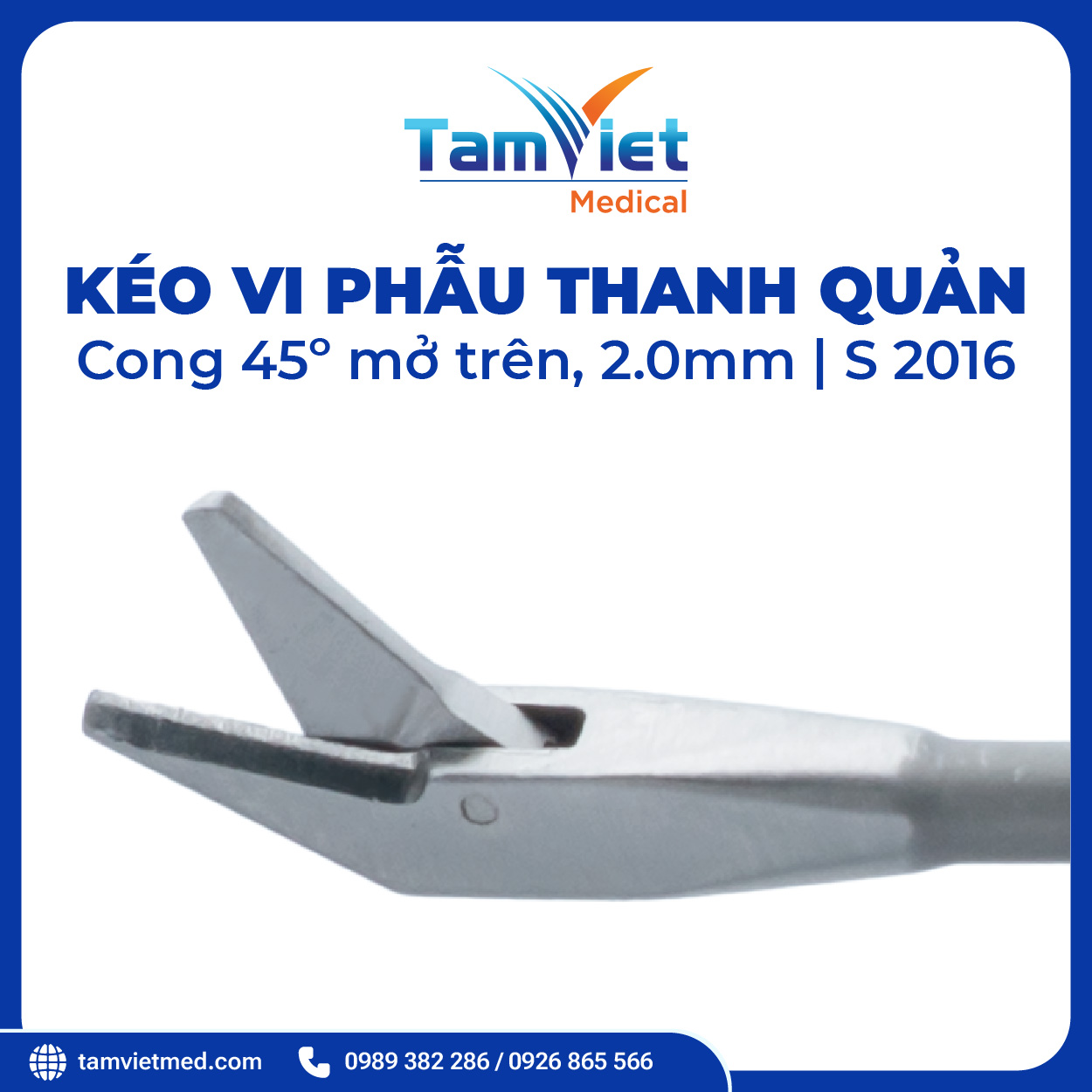 Kéo Vi Phẫu Thanh Quản | S 3021, S 2016, S 3023, S 3022 - 5