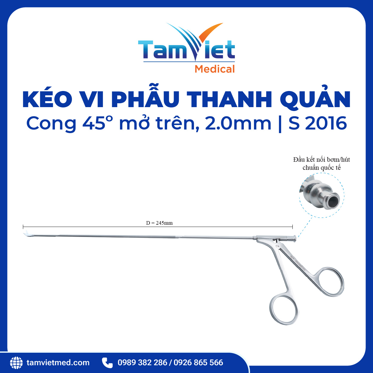 Kéo Vi Phẫu Thanh Quản | S 3021, S 2016, S 3023, S 3022 - 6