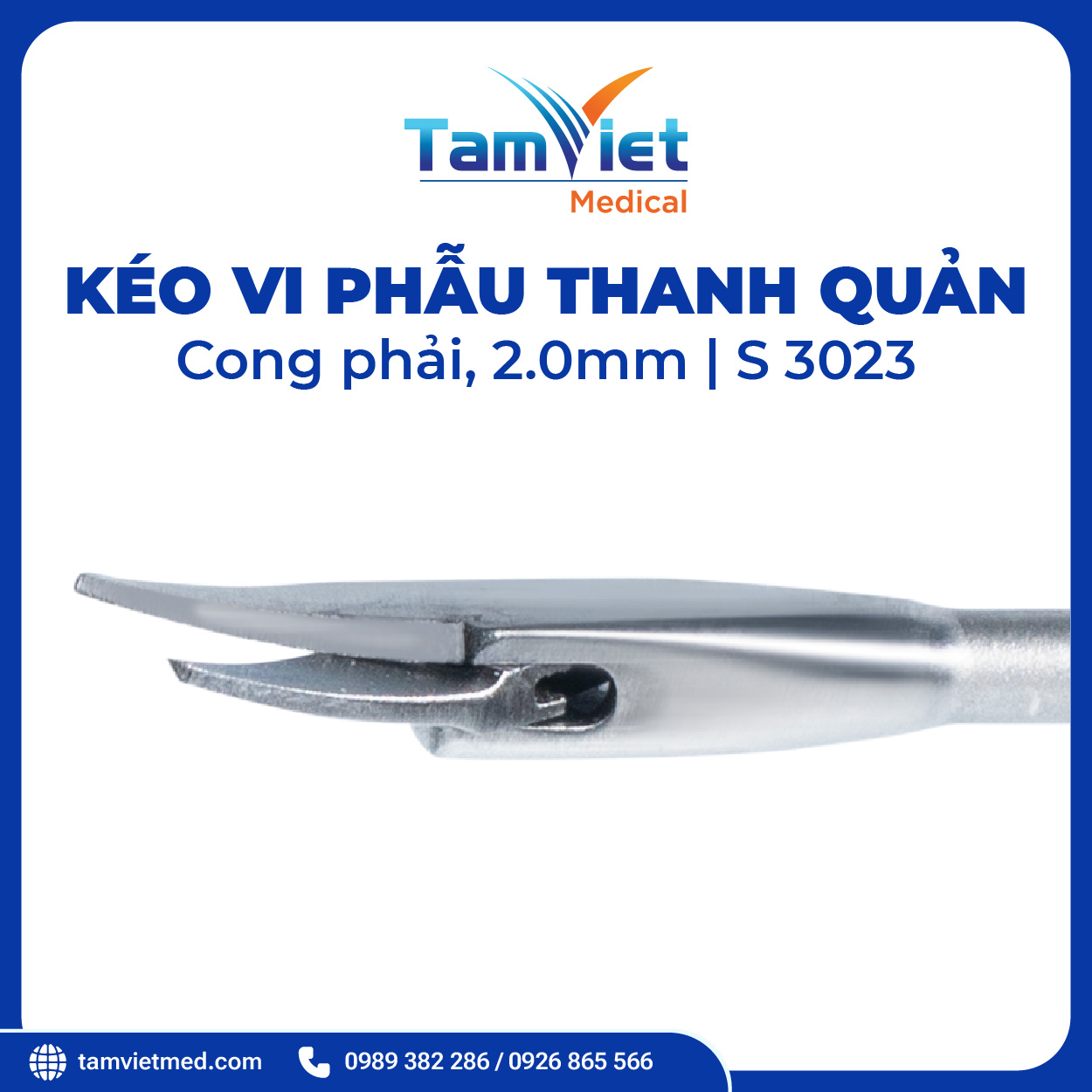 Kéo Vi Phẫu Thanh Quản | S 3021, S 2016, S 3023, S 3022 - 7