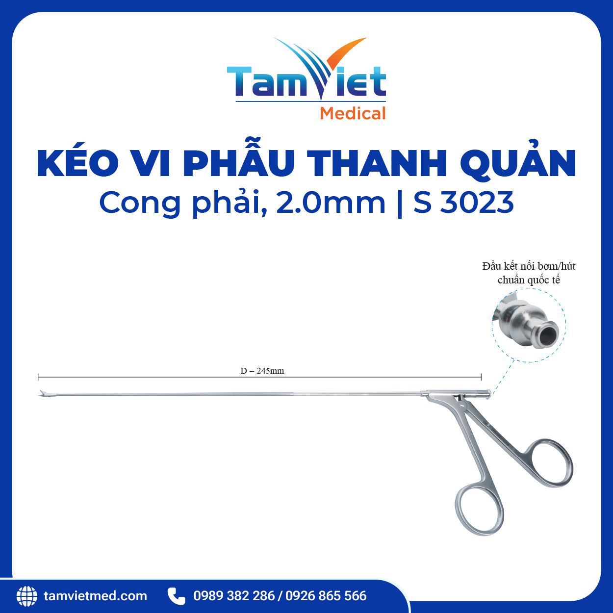 Kéo Vi Phẫu Thanh Quản | S 3021, S 2016, S 3023, S 3022 - 8