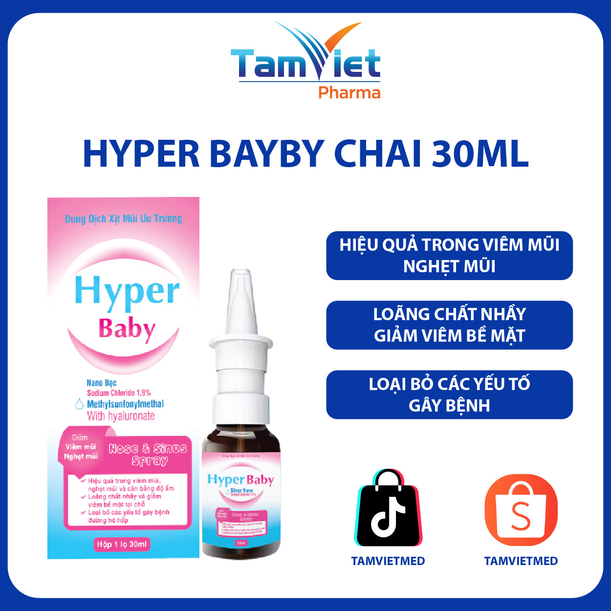 Hyper Baby 30Ml Xịt Sổ Mũi Cho Trẻ
