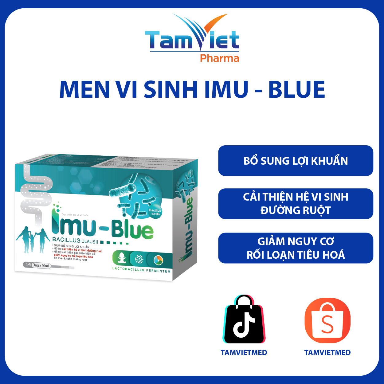 Men Vi Sinh IMU-BLUE Tăng Cường Tiêu Hóa Cho Bé