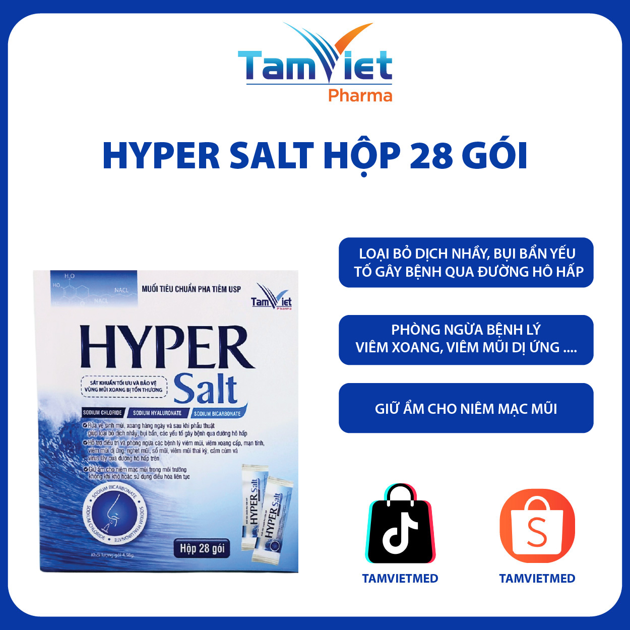 Muối Rửa Mũi HYPER SALT Hộp 28 Gói